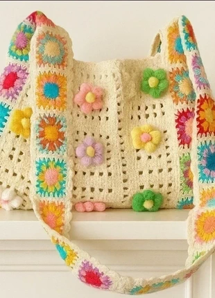 Beautiful Hand made Cross Body Crochet Bag🧶, brand: Made with love, condition: New with tags, £10.99, £12.24 includes Buyer Protection