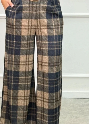 Pantalon jambes larges bleu laine viscose taille L XL, brand: Made In Italy, condizioni: Ottime, taglia: L / IT 44 / EU 40, €28.50, €30.63 include la Protezione acquisti