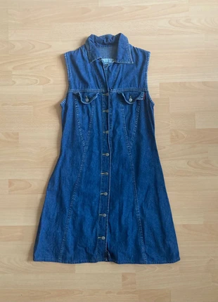 Vintage denim dress, merk: Vintage Dressing, staat: Heel goed, maat: S / 36 / 8, € 9,00, € 10,15 inclusief Kopersbescherming