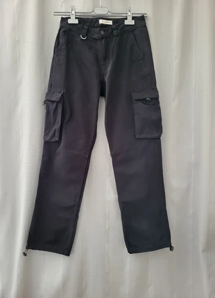 Pantalon cargo noir Pimkie, brand: Pimkie, condition: Very good, size: S / 36 / 8, €12.00, €13.30 includes Buyer Protection
