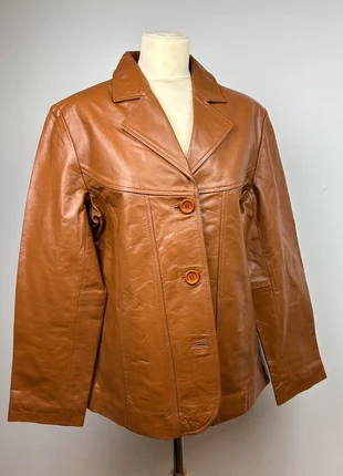 *Promo* Superbe blouson veste en cuir véritable vintage camel motard moto | Taille L, marca: Vintage Dressing, estado: Nuevo sin etiquetas, tamaño: L / 40 / 12, 19,00 €, 20,65 € Protección al comprador incluida