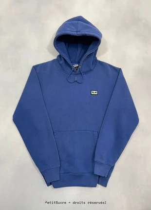 Pull Obey Bleu Homme coupe Large Hoodie Oversize Sweatshirt - Taille S #780, brand: Obey, condition: Very good, size: S, €49.00, €52.15 includes Buyer Protection Pro