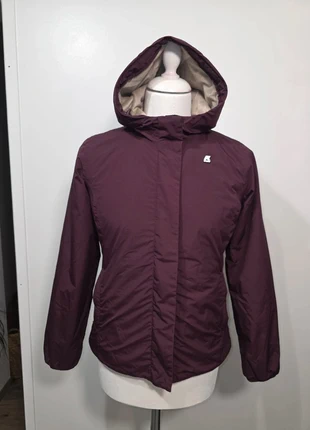 Manteau parka fourré polaire imperméable K-way Lily micro ripstop marmotta bordeaux taille M 🔥, merk: K-Way, staat: Heel goed, maat: M / 38 / 10, € 155,00, € 163,45 inclusief Kopersbescherming Pro