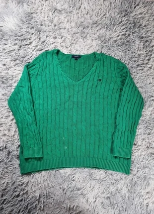 Pull vintage Chaps Vert Côtelé Câble Col V Taille 2X, marque: CHAPS, état: Bon état, taille: XXL / 44 / 16, 12,00 €, 13,30 € Protection acheteurs (Pro) incluse