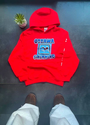 Pull avec capuche Ottawa US vintage 90s - couleur rouge - taille S 💫, marca: Vintage Dressing, estado: Muito bom, tamanho: S, €8.00, €9.10 inclui Proteção do Comprador Pro