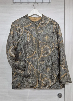 Piumino paisley verde / oro, vintage anni ’90 - no brand, donna tg M / L, marque: Reclaimed Vintage, état: Très bon état, taille: M / 38 / 10, 25,00 €, 26,95 € Protection acheteurs incluse