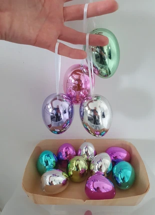 13 assorted decorative eggs with metallic shine, brand: Nanu Nana, condition: Good, £5.00, £5.95 includes Buyer Protection