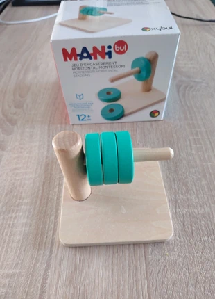 Jeu d'encastrement horizontal Montessori Manibul, marca: Oxybul, estado: Muito bom, tamanho: 12-18 meses / 80 cm, €6.00, €7.00 inclui Proteção do Comprador