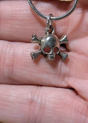 Skull and bones pendant necklace, condition: Good, $5.00, $5.95 includes Buyer Protection