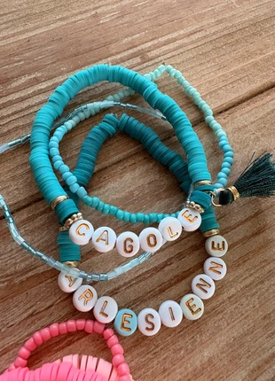 Lot de 4 bracelets « La Cagole Arlésienne » bleu, brand: La Cagole Arlésienne, condition: New without tags, €20.00, €21.70 includes Buyer Protection