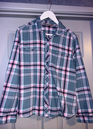Mountain Warehouse Pink & Grey Check Flannel Shirt UK 16, brand: Mountain Warehouse, condition: Very good, size: L / UK 16-18, £9.00, £10.15 includes Buyer Protection