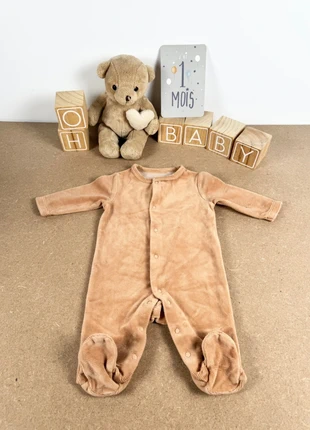 Pyjama velours 1 mois, brand: Mes Petits Cailloux, condition: Very good, size: 1-3 months / 56 cm, €3.95, €4.85 includes Buyer Protection