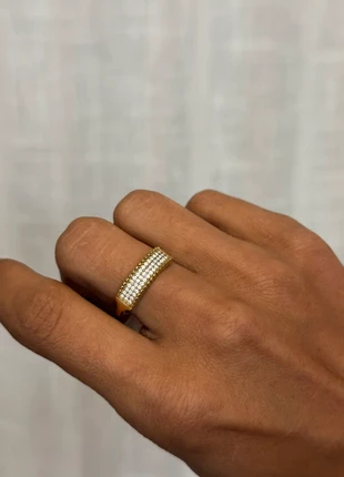 Bague dorée à strass – acier inoxydable réglable, neuve, merk: Milë Mila, staat: Nieuw zonder prijskaartje, maat: Aanpasbaar, € 4,00, € 4,90 inclusief Kopersbescherming