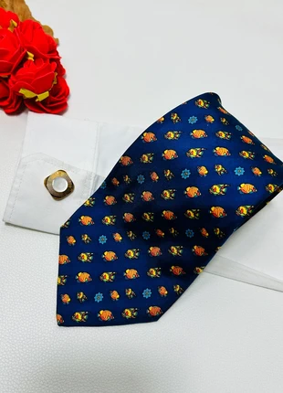 Cravate Celio en soie motif poisson exotique - made in France - 9,5 cm - très bon état, marque: Celio, état: Très bon état, 7,80 €, 8,89 € Protection acheteurs (Pro) incluse