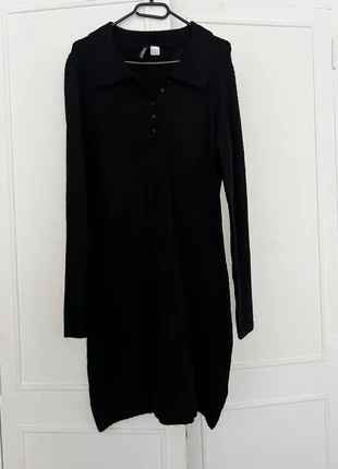 Robe maille noire Polo, marque: H&M, état: Très bon état, taille: XL / 42 / 14, 12,00 €, 13,30 € Protection acheteurs incluse