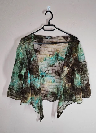 Whimsical Fairy Mesh Top – Crinkled Sheer Abstract – Y2K Boho, brand: Vintage Dressing, condition: Very good, size: M / UK 12-14, £18.00, £19.60 includes Buyer Protection
