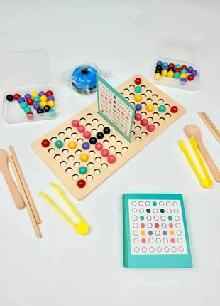 cartes à reproduire pédagogie montessori en bois codage jeu de société bataille, marca: Montessori, estado: Novo sem etiquetas, tamanho: 5 anos / 110 cm, €18.90, €20.55 inclui Proteção do Comprador Pro