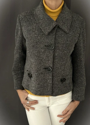 Veste courte blazer laine vierge angora cachemire Gérard Darel chic vintage gris tweed - Taille M, brand: Gerard Darel, condition: Very good, size: M / 38 / 10, €35.00, €37.45 includes Buyer Protection