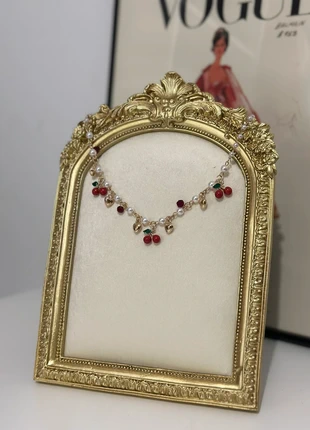 Collier de perles acier inoxydable breloques cœurs cerises rouges aesthetic tendance pinterest, marque: Tendance, état: Neuf avec étiquette, 9,00 €, 10,15 € Protection acheteurs incluse