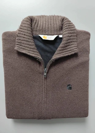 Veste Pull gilet full zip Carhartt marron 70% Laine logo brodé noir Taille S en très bon état, marca: Carhartt, estado: Muy bueno, tamaño: S, 36,00 €, 38,50 € Protección al comprador incluida