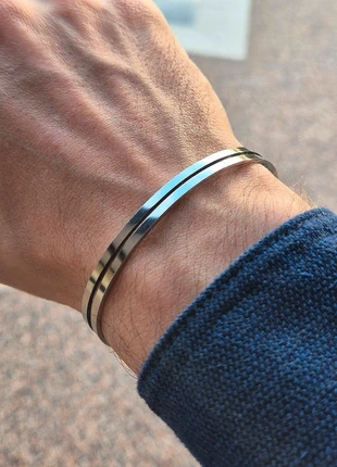 Bracelet jonc gris argenté minimaliste élégant ajustable, marke: Minym, zustand: Neu, 6,99 €, 8,04 € beinhaltet Vinted-Käuferschutz Pro