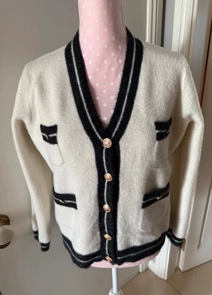 Savida Cream & Black Button Cardigan – Size L / EUR 42, brand: Savida, condition: Very good, size: L / 40 / 12, €13.50, €14.88 includes Buyer Protection