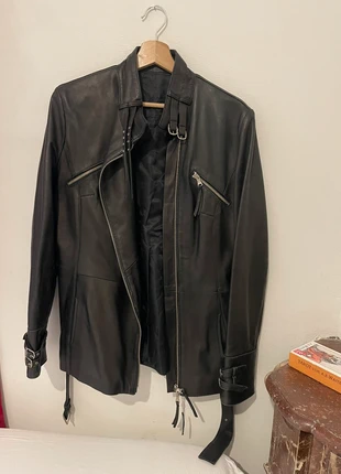 cool biker racer moto leather jacket with buckles, brand: Vintage Chic, condition: Very good, size: M / 38 / 10, €25.00, €26.95 includes Buyer Protection