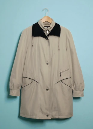 Köhler & Krenzer – Premium & Elegant Beige & Blue Jacket with Buttoned & Zipped Closures – 44 👜, marque: Vintage Dressing, état: Très bon état, taille: XXL / 44 / 16, 49,90 €, 53,10 € Protection acheteurs incluse