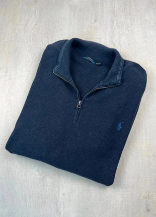 Pull zippé Ralph Lauren bleu marine coton logo ton sur ton XXL homme, merk: Ralph Lauren, staat: Heel goed, maat: XXL, € 48,00, € 51,10 inclusief Kopersbescherming Pro