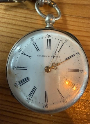 Montre à gousset ancienne à clé – Verdier à Cahors – Argent massif – vers 1880, marke: verdier à cahors, zustand: Zufriedenstellend, größe: 43–46 mm, 99,00 €, 104,65 € inklusive Vinted-Käuferschutz