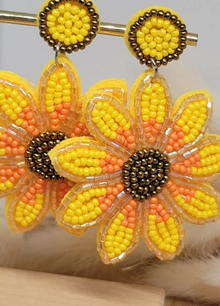 Boucle d'oreille tournesol, condizioni: Nuovo con cartellino, €5.90, €6.90 include la Protezione acquisti