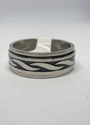 🔥 Bague acier inoxydable motif tribal – Style Y2K / Grunge / Streetwear argenté, condition: New without tags, size: 18.5 mm Ø, €4.40, €5.32 includes Buyer Protection Pro