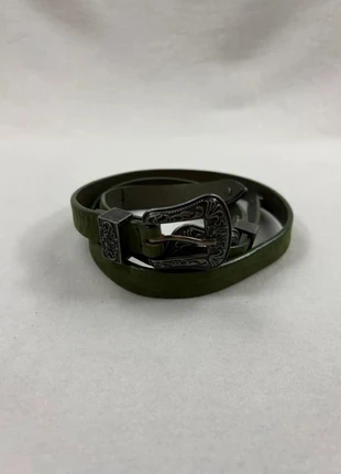 Ceinture Vintage fine western verte boucle argentée – Taille 85 cm, brand: Vintage Dressing, condition: Very good, size: 34 in | 85 cm, €14.90, €16.35 includes Buyer Protection Pro