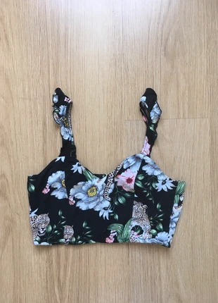 Top corto, H&M, taglia S, nero, #leopard #tropicalprint, brand: H&M, condizioni: Ottime, taglia: S / IT 40 / EU 36, €3.00, €3.85 include la Protezione acquisti
