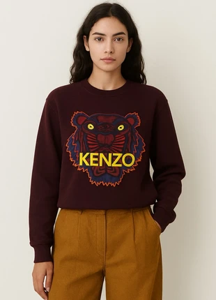 KENZO tiger sweatshirt in burgundy size XS, marke: Kenzo, zustand: Sehr gut, größe: XS / 34 / 6, 45,00 €, 47,95 € inklusive Vinted-Käuferschutz