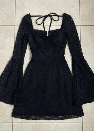 Robe noire en dentelle manches évasées – style gothique romantique taille s, marque: Vintage Dressing, état: Très bon état, taille: S / 36 / 8, 48,90 €, 52,05 € Protection acheteurs incluse