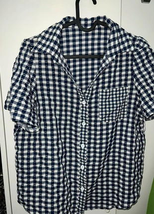 Checkered navy shirt, white and navy., marke: Shein, zustand: Neu, größe: M / 38 / 10, 1,00 €, 1,75 € inklusive Vinted-Käuferschutz