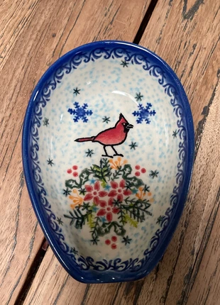 Bolesławiec podstawka pod łyżkę Unikat!, merk: BOLESLAWIEC, staat: Nieuw zonder prijskaartje, € 15,00, € 16,45 inclusief Kopersbescherming