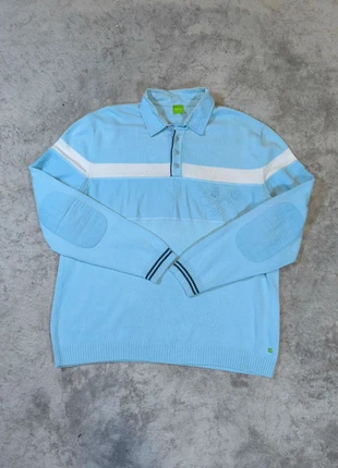 pull hugo boss bleu ciel coton xxl brodé manches et dos, brand: Hugo Boss, condition: Very good, size: XXL, €42.00, €44.80 includes Buyer Protection Pro