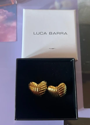 Orecchini cerchio rigato gold oro acciaio, brand: INOX, condizioni: Nuovo senza cartellino, €5.00, €5.95 include la Protezione acquisti