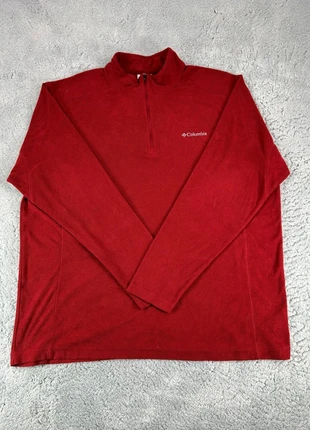 Columbia Sweat Polaire XL Rouge 1/4 Zip Logo Brodé / Fleece Sweatshirt Red Quarter Zip 00175, marke: Columbia, zustand: Gut, größe: XL, 12,00 €, 13,30 € beinhaltet Vinted-Käuferschutz Pro