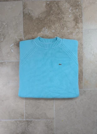 Pull Lacoste - Femme M court - Bleu turquoise - 100% coton, marca: Lacoste, estado: Muito bom, tamanho: M / 38 / 10, €30.00, €32.20 inclui Proteção do Comprador Pro