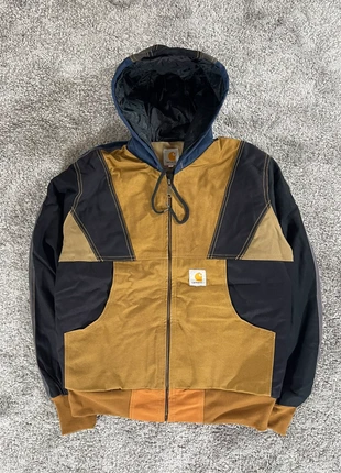 Carhartt Patchwork Hooded Jacket Two-Tone Canvas Vintage Streetwear L, marca: Carhartt, estado: Novo sem etiquetas, tamanho: L, €49.95, €53.15 inclui Proteção do Comprador