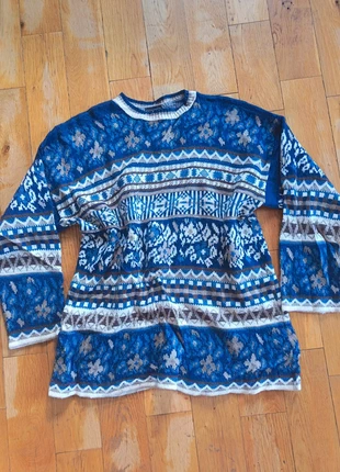 Beautiful Vintage Chunky Blue Oversized Knit, brand: Vintage Dressing, condition: Very good, size: XL / 42 / 14, €18.50, €20.13 includes Buyer Protection