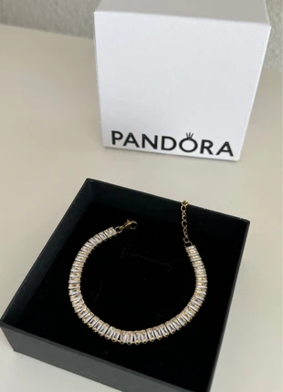 bracelet doré alliance de diamant zircon ligne de strass brillant neuf or rectangle acier inoxydable, marca: Pandora, estado: Muito bom, €20.00, €21.70 inclui Proteção do Comprador Pro