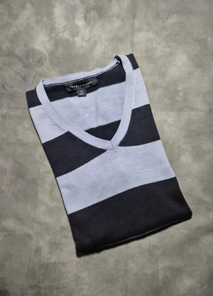 Pull col V Femme Tommy Hilfiger à rayures Coton • Bleu Marine • Taille S, brand: Tommy Hilfiger, condition: Very good, size: S / 36 / 8, €17.00, €18.55 includes Buyer Protection