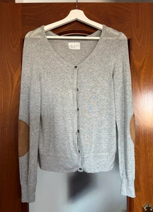 Rebeca gris fina con coderas marrones - Talla M (38), marque: Zara Trafaluc, état: Très bon état, taille: M / 38 / 10, 7,00 €, 8,05 € Protection acheteurs incluse