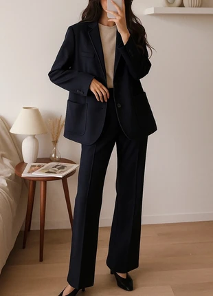 Blazer chic oversize bleu marine – taille unique, marque: Vintage Dressing, état: Neuf sans étiquette, taille: Taille unique, 50,00 €, 53,20 € Protection acheteurs incluse