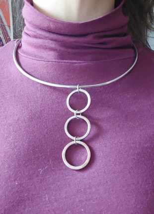 Silver necklace with three copper rings, marke: Vintage, zustand: Sehr gut, 35,00 €, 37,45 € inklusive Vinted-Käuferschutz
