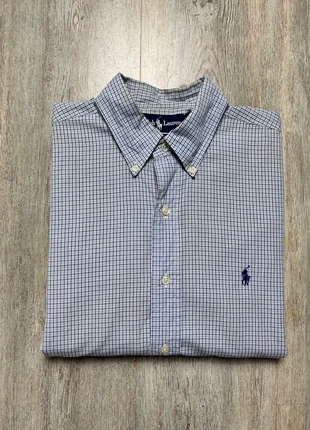 Chemise Ralph Lauren manche longue couleur bleu à carreaux taille M en bon état, marke: Ralph Lauren, zustand: Gut, größe: M, 20,00 €, 21,70 € beinhaltet Vinted-Käuferschutz Pro